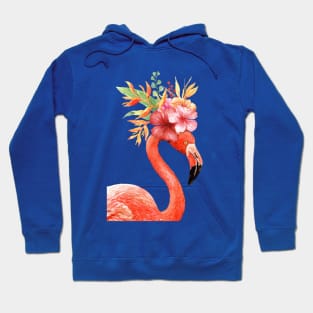 Flamingo Floral Crown Hoodie